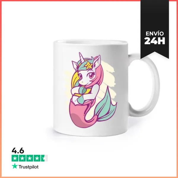 Taza Lindo Regalo De Sirenas Unicornio Kawai LaTostadora