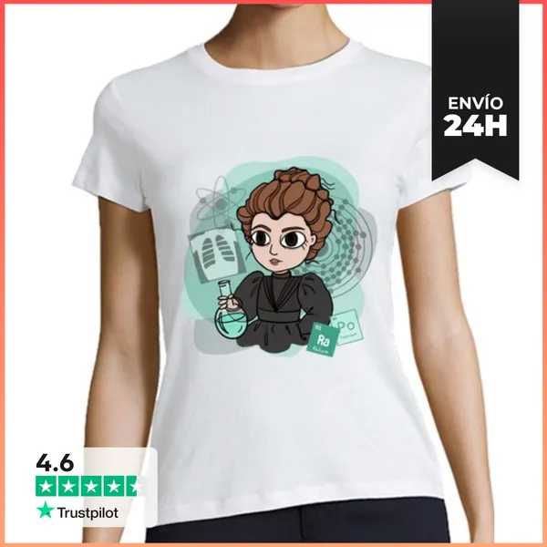 Camiseta Mujer Clásica Marie Curie LaTostadora