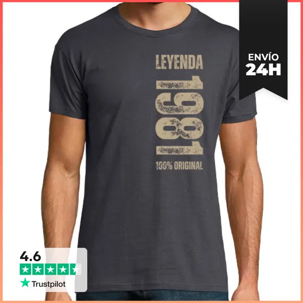 Camiseta Hombre Clásica Leyenda 1981 Cumpleanos Aniversario 02
