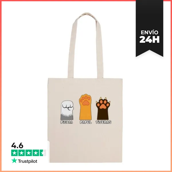 Bolsa De Tela Piedra, Papel, Tijeras LaTostadora