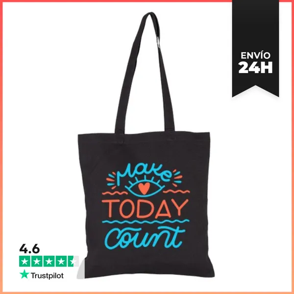 Bolsa De Tela Retro Vintage Mensaje Motivación Optimismo Quote