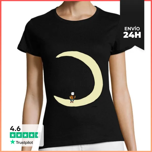 Camiseta Mujer Clásica Lluna I Acordió Diatònic LaTostadora