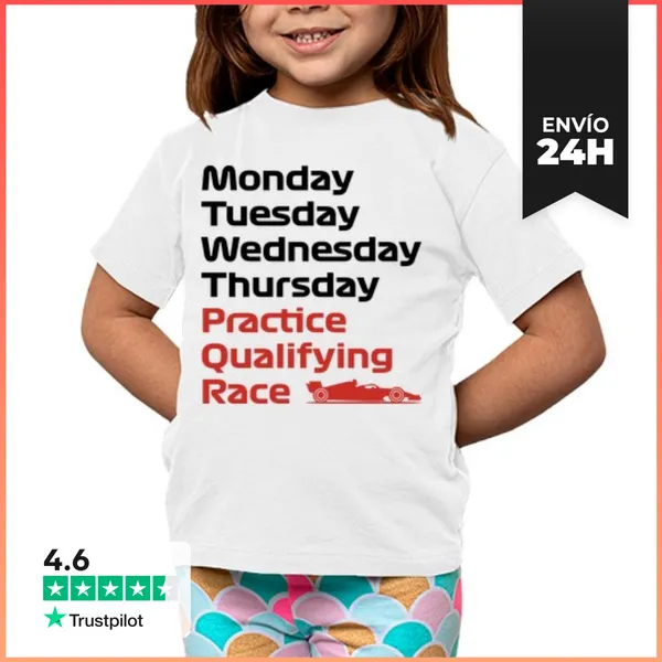 Camiseta Clásica Para Niños F1 WEEK PRACTICE QUALIFYING RACE