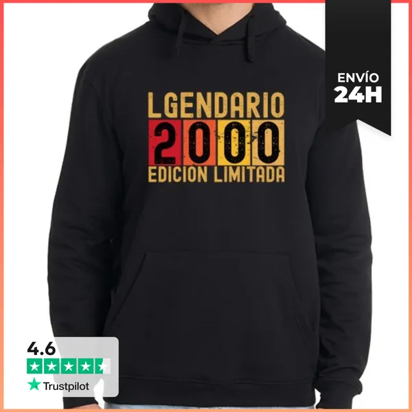 Sudadera Unisex Con Capucha Legendario 2000 Edicion Limitada