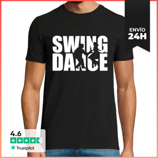 Camiseta Hombre Clásica Baile Swing LaTostadora
