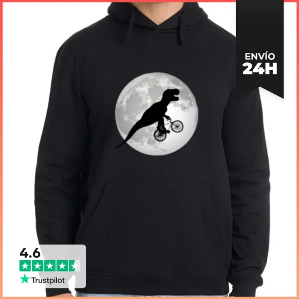 Sudadera Unisex Con Capucha Ciclista T Rex Volador LaTostadora