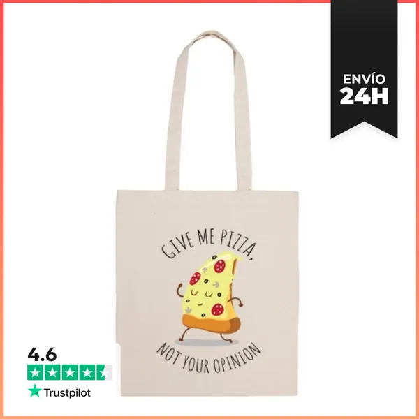 Bolsa De Tela Give Me Pizza LaTostadora
