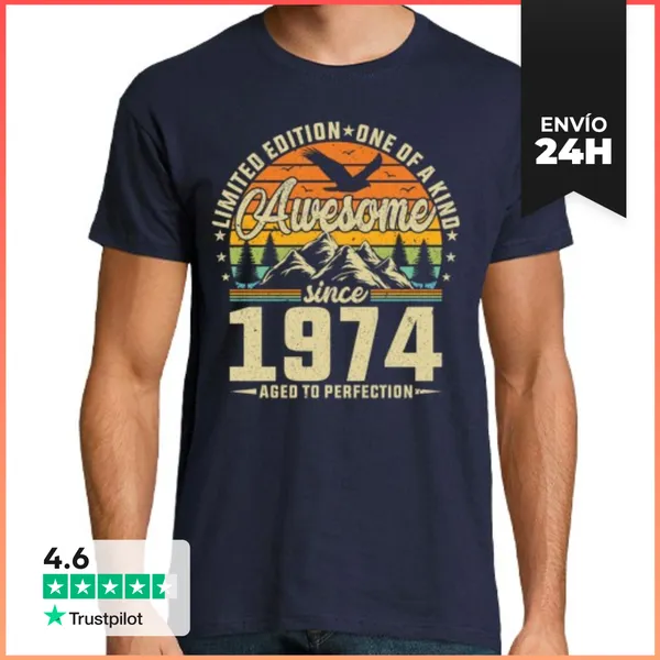 Camiseta Hombre Clásica Edición Limitada 1974 LaTostadora