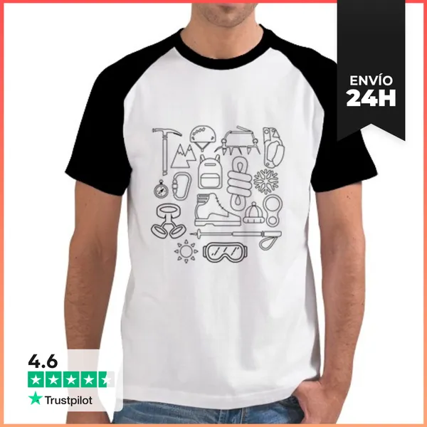 Camiseta Hombre, Estilo Béisbol Mountaineer LaTostadora
