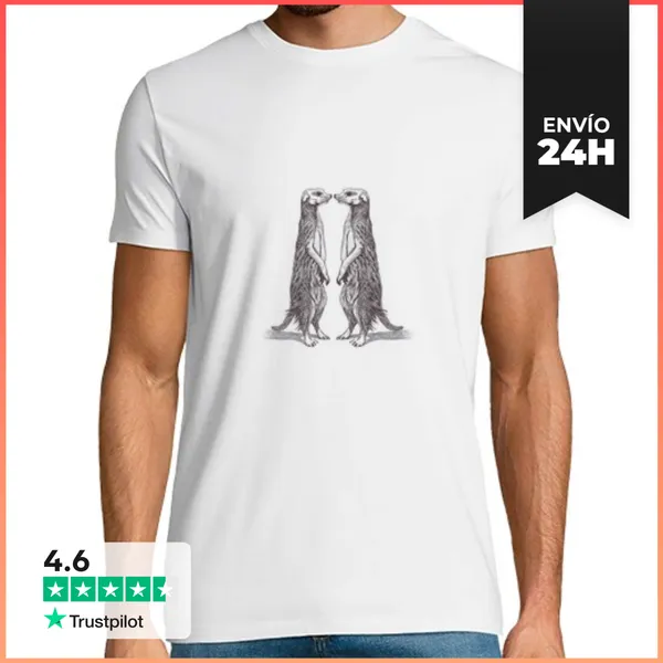 Camiseta Hombre Clásica Suricata Love LaTostadora
