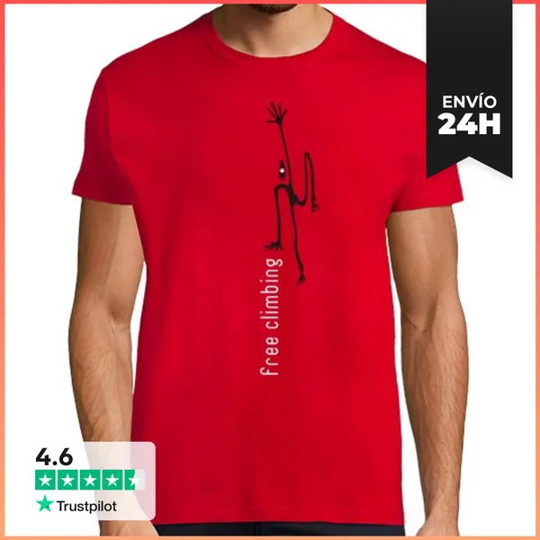 Camiseta Hombre Clásica Free Climbing LaTostadora