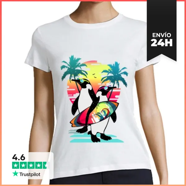 Camiseta Mujer Clásica Versión De Vacaciones De Verano 2
