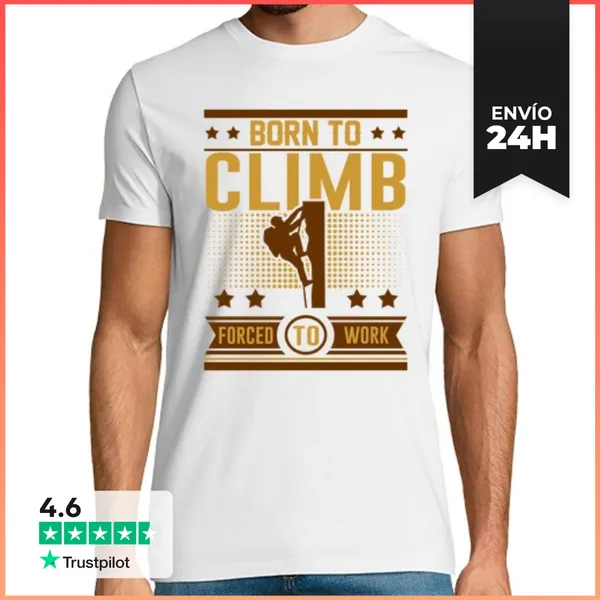 Camiseta Hombre Clásica Nacido Para Subir Obligados A Trabajar