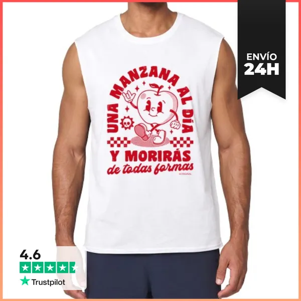 Camiseta Sin Mangas Una Manzana Al Día... LaTostadora