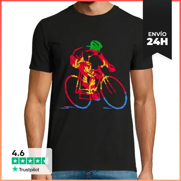 Camiseta Hombre Clásica Ciclista Eritreo Carrera De Ruta