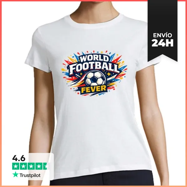 Camiseta Mujer Clásica Fiebre Del Fútbol LaTostadora