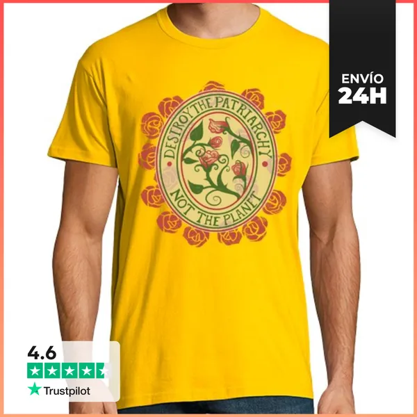 Camiseta Hombre Clásica Destruir El Patriarcado No El Planeta