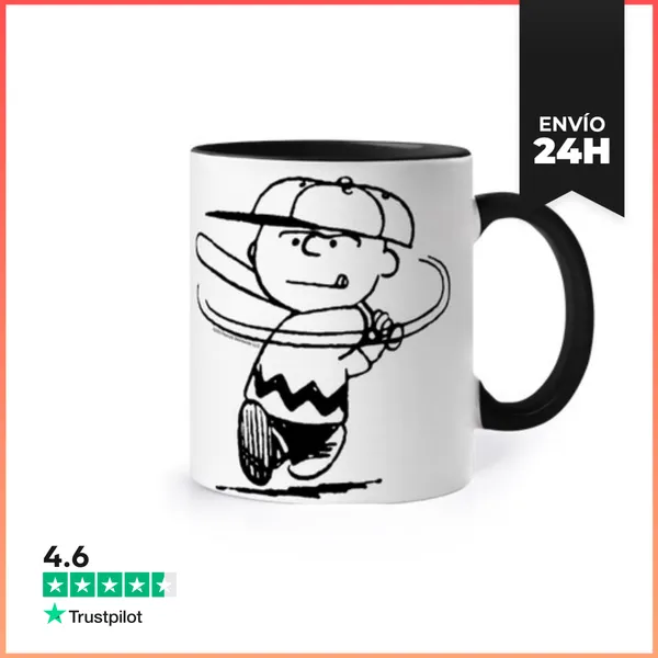 Taza De Colores Charlie Brown Baseball Home Run LaTostadora