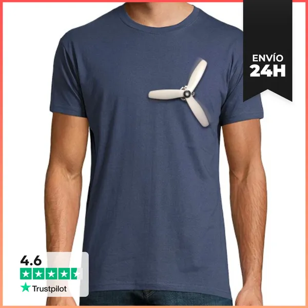 Camiseta Hombre Clásica Piloto De Drone Freestyle - Tripala -
