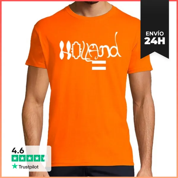 Camiseta Hombre Clásica Holland Holanda Camiseta B H LaTostadora