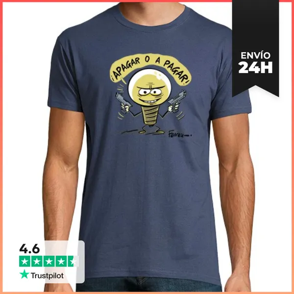 Camiseta Hombre Clásica Camiseta Casual Atraco Luz LaTostadora