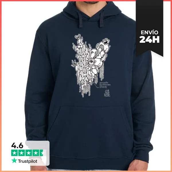 Sudadera Unisex Con Capucha Fragmento Orgánico Ojo Metazoario -