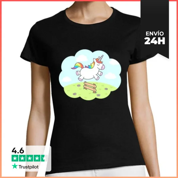 Camiseta Mujer Clásica Unicornio Soñador LaTostadora