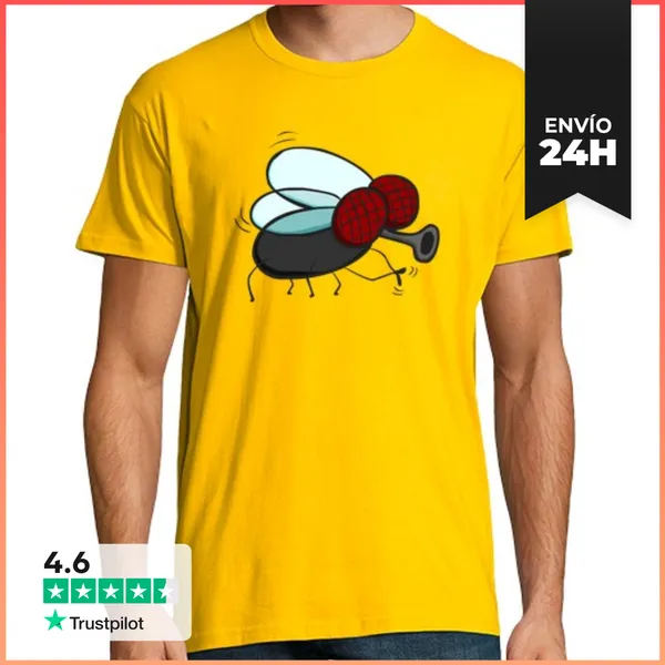 Camiseta Hombre Clásica Mosca LaTostadora