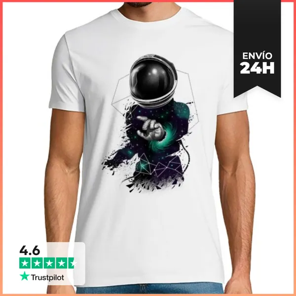 Camiseta Hombre Clásica Camisa De Deformación Espacial Para