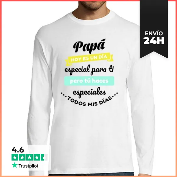 Camiseta Hombre Manga Larga Papa Especial LaTostadora