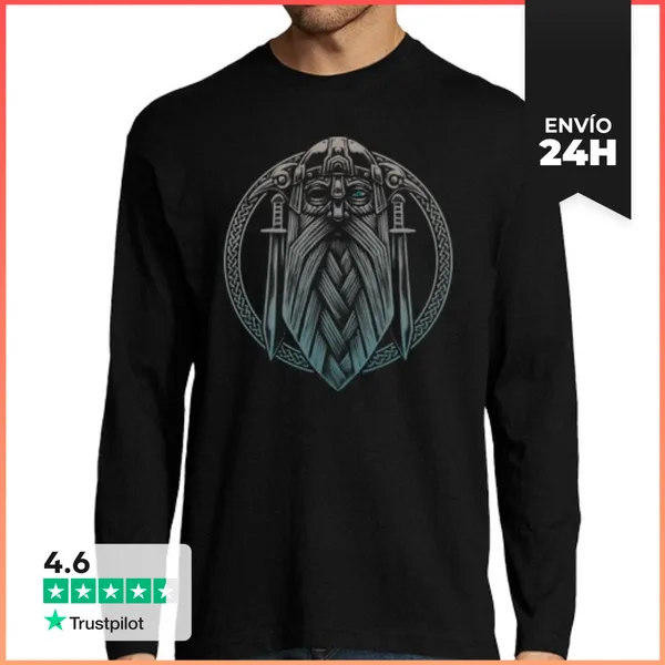 Camiseta Hombre Manga Larga Odin - Vikings LaTostadora