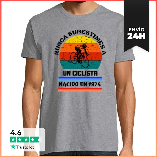 Camiseta Hombre Clásica Ciclista 1974 LaTostadora