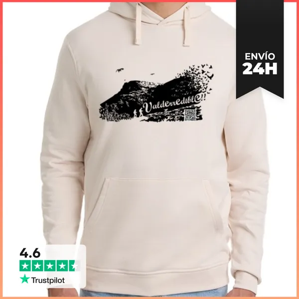 Sudadera Unisex Con Capucha Valderredible Front Black Sudadera