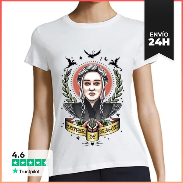 Camiseta Mujer Clásica Mother Of Dragons Tattoo LaTostadora