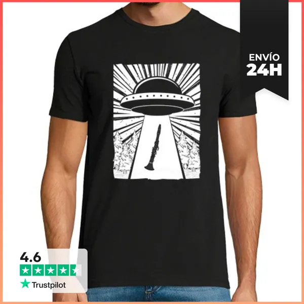 Camiseta Hombre Clásica Funny Gift For Clarinet Player Abduction