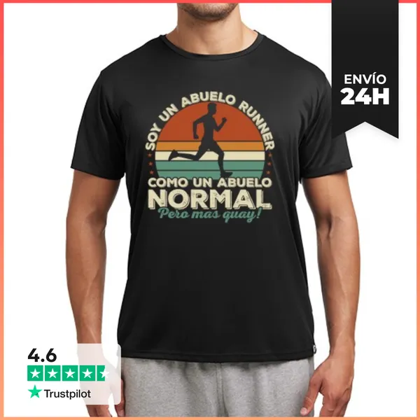 Camiseta Deportiva Hombre Soy Un Abuelo Runner, Regalo Abuelo