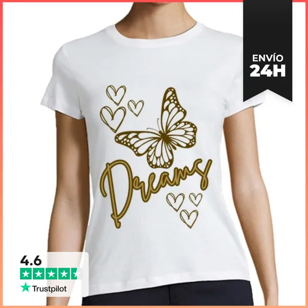 Camiseta Mujer Clásica Motivación Sueños LaTostadora