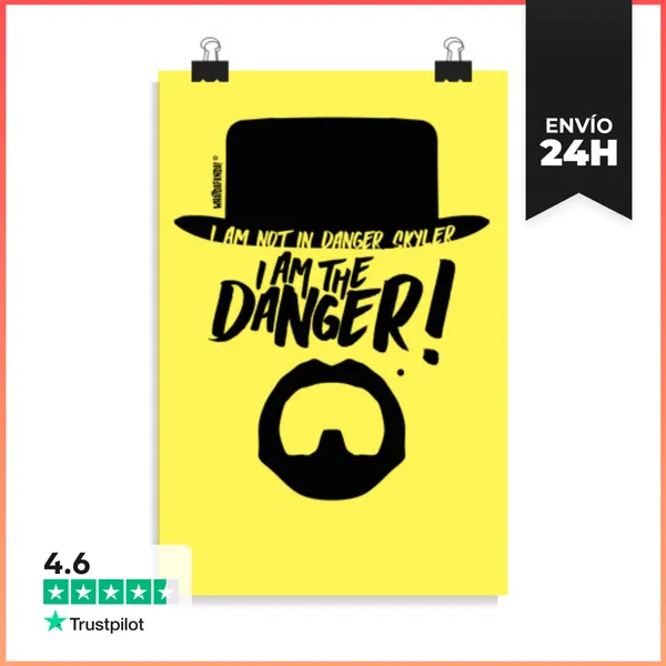 Póster Vertical Breaking Bad - I Am The Danger LaTostadora
