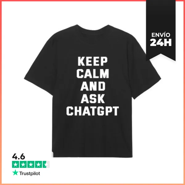Camiseta Oversize Mantén La Calma Y Pregunta A Chatgpt
