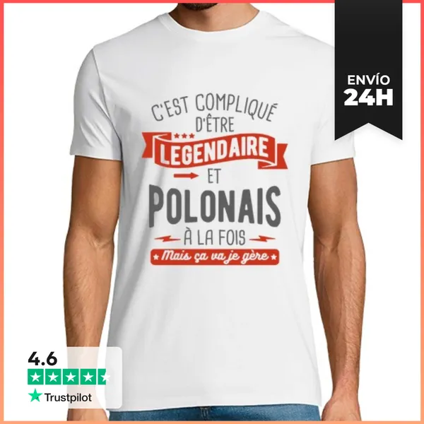 Camiseta Hombre Clásica Legendario Y Polaco LaTostadora