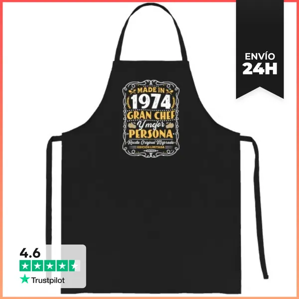 Delantal 1974. Gran Chef Y Mejor Persona LaTostadora