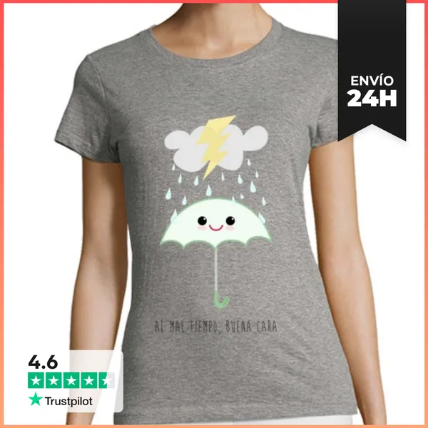 Camiseta Mujer Clásica Al Mal Tiempo, Buena Cara LaTostadora