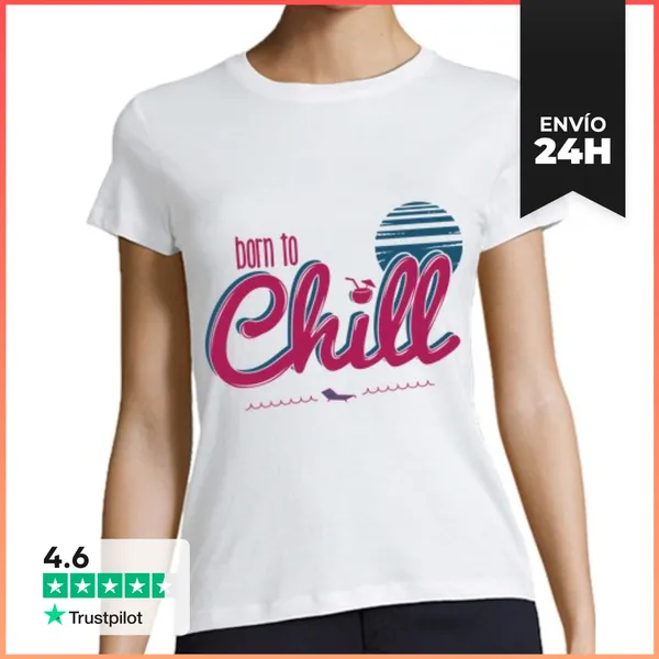 Camiseta Mujer Clásica Born To Chill LaTostadora