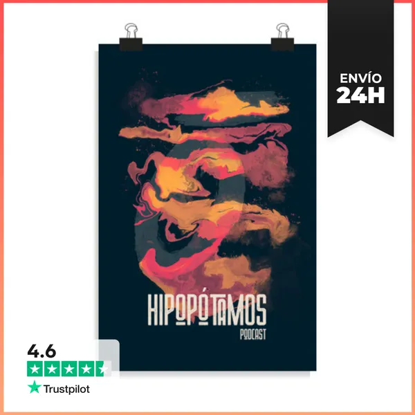 Póster Vertical Hipopótamos Art LaTostadora