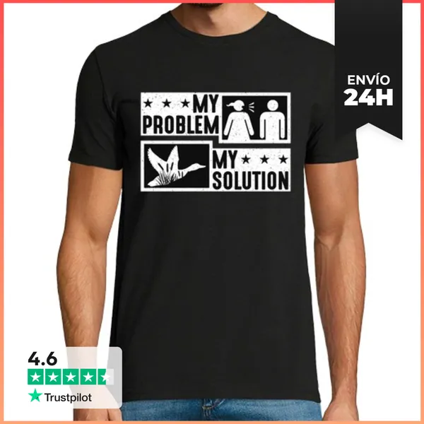 Camiseta Hombre Clásica Pato Mallard Mi Problema Mi Solución