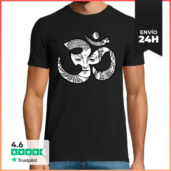 Camiseta Hombre Clásica Om Con Buda LaTostadora