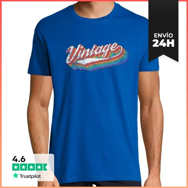 Camiseta Hombre Clásica Logo Utilizado Vendimia LaTostadora