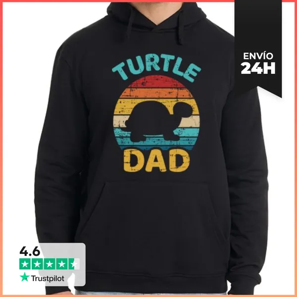 Sudadera Unisex Con Capucha Papá Tortuga LaTostadora