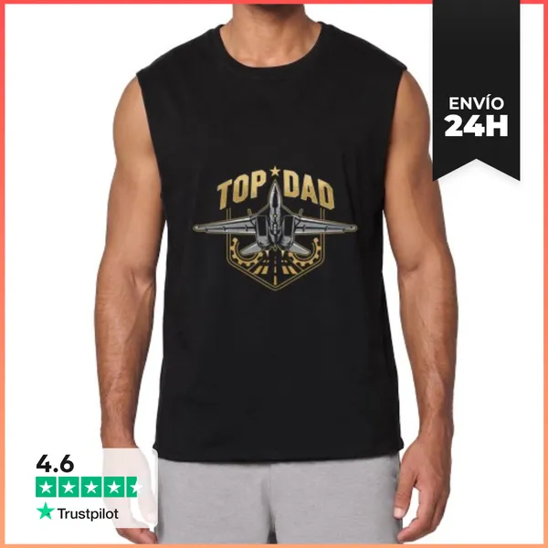 Camiseta Sin Mangas Papá Genial - Día Del Padre LaTostadora