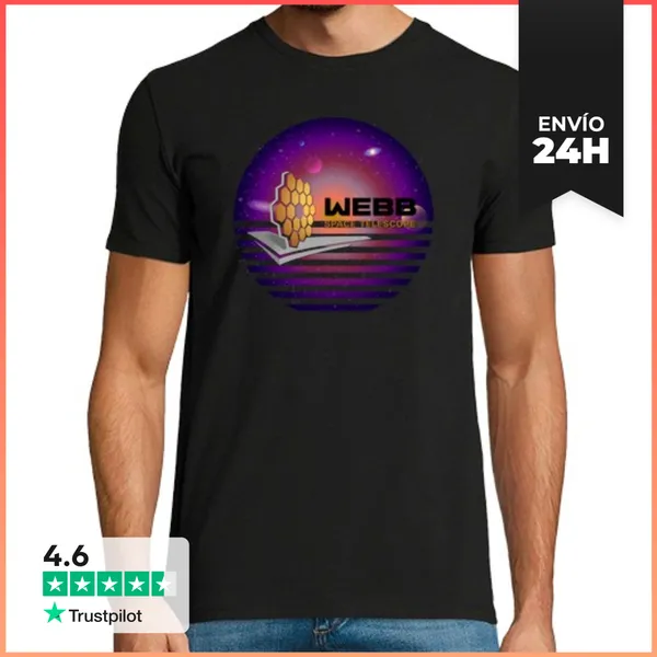 Camiseta Hombre Clásica Telescopio Espacial James Webb